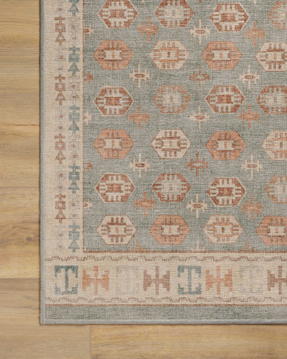 Indira Sage & Terracotta Flatwoven Rug