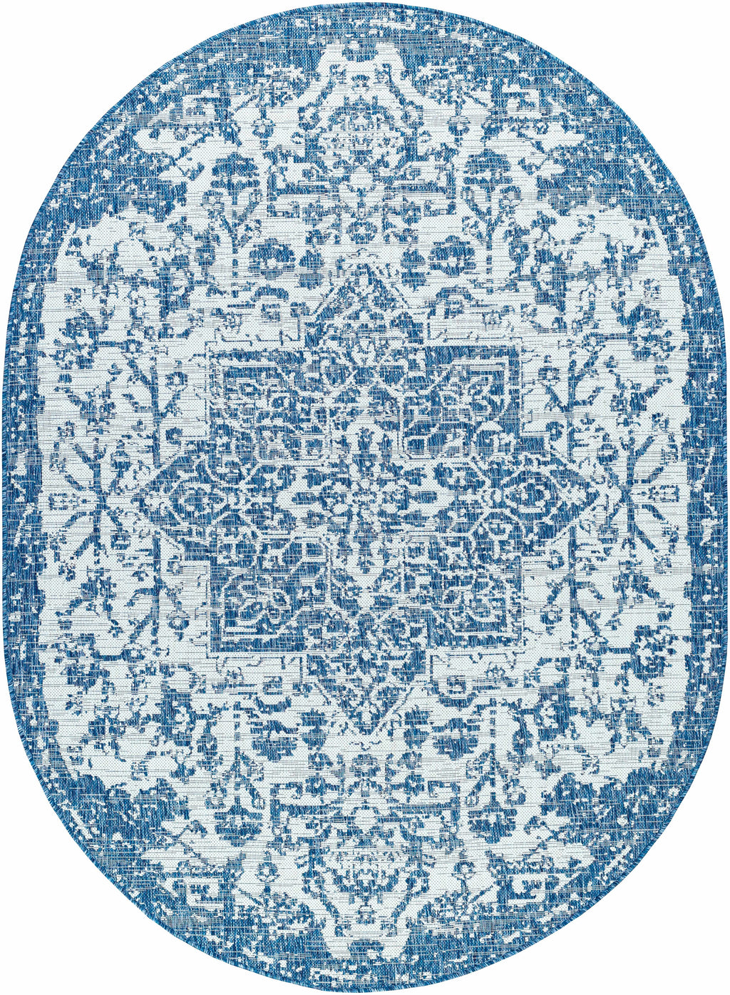 Dark Blue Kilmacolm Indoor & Outdoor Area Rug - Clearance