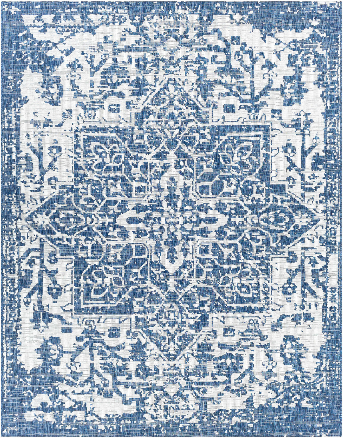 Dark Blue Kilmacolm Indoor & Outdoor Area Rug - Clearance