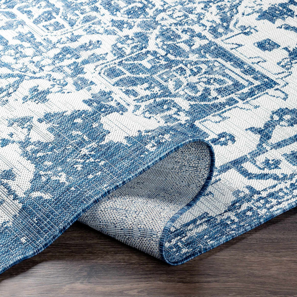 Dark Blue Kilmacolm Indoor & Outdoor Area Rug - Clearance