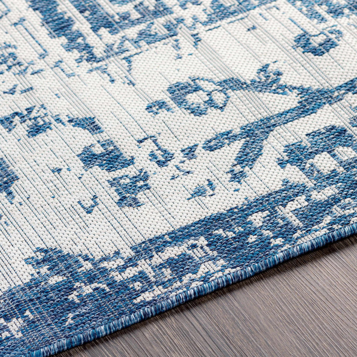Dark Blue Kilmacolm Indoor & Outdoor Area Rug - Clearance