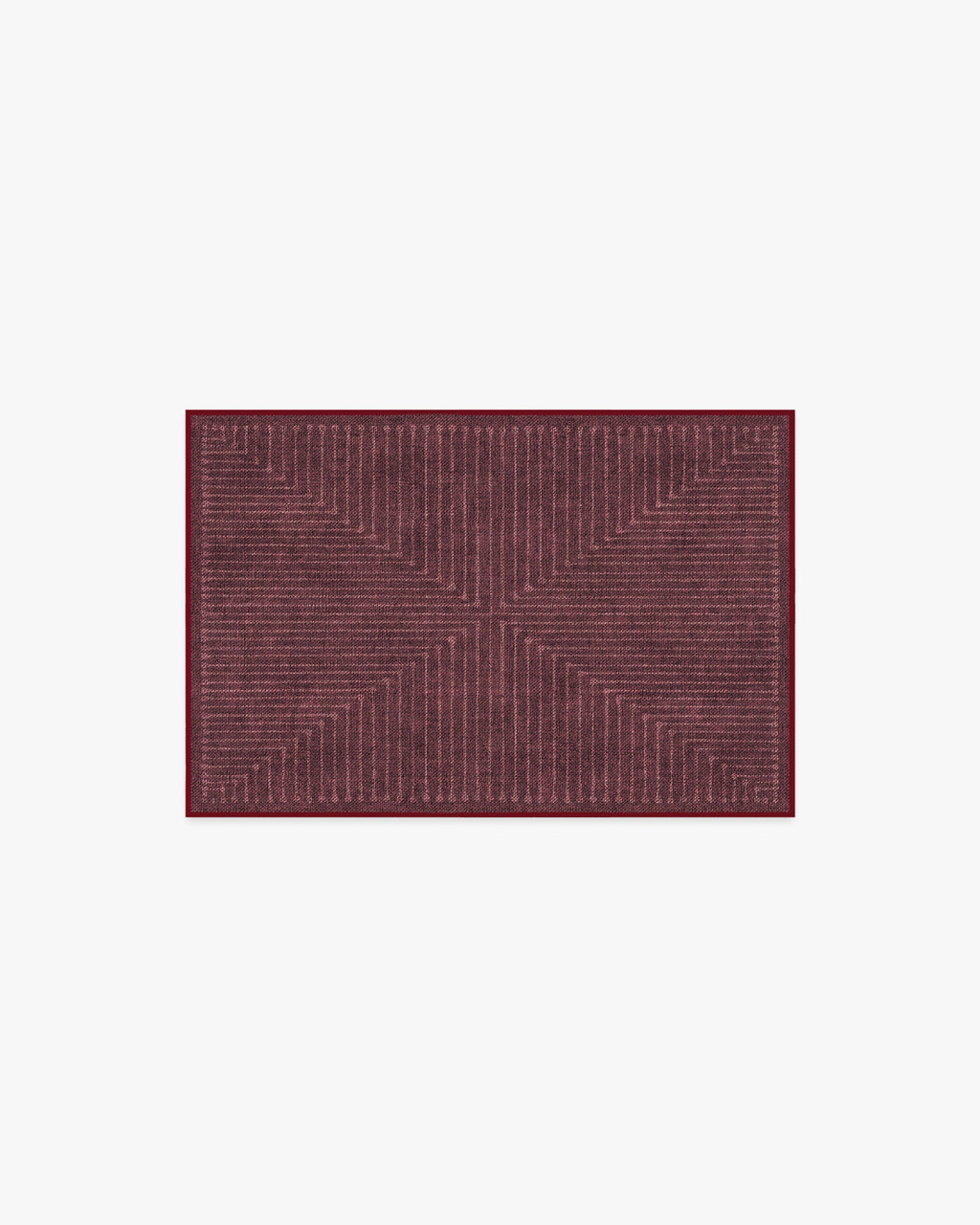 Inkdrop Burgundy Flatwoven Rug by Jonathan Adler