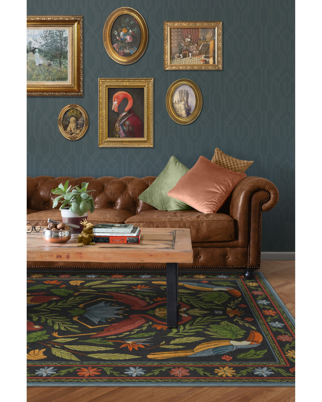 Birds Of A Feather Flatwoven Rug by Iris Apfel