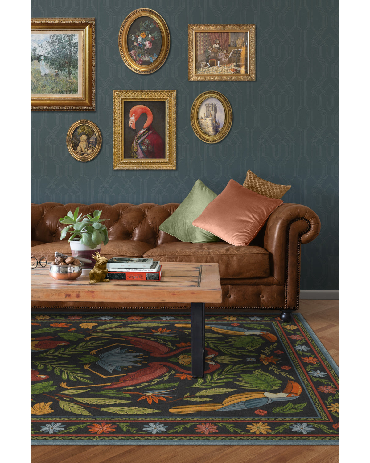 Birds Of A Feather Flatwoven Rug by Iris Apfel