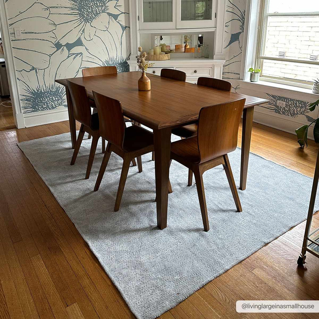 Isako Light Blue Solid Washable Rug - Clearance