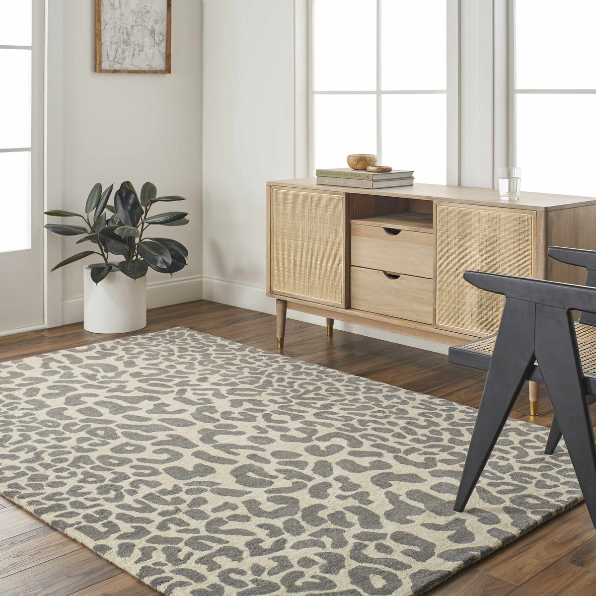 Iseul Leopard Print Area Rug - Clearance