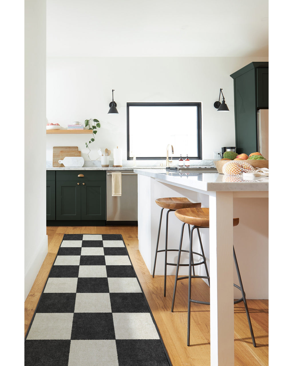 Jaque Checkered Black Rug