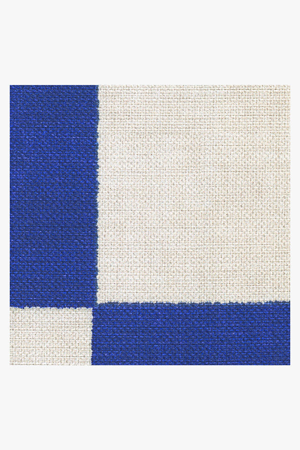 Jaque Checkered Blue Outdoor Rug