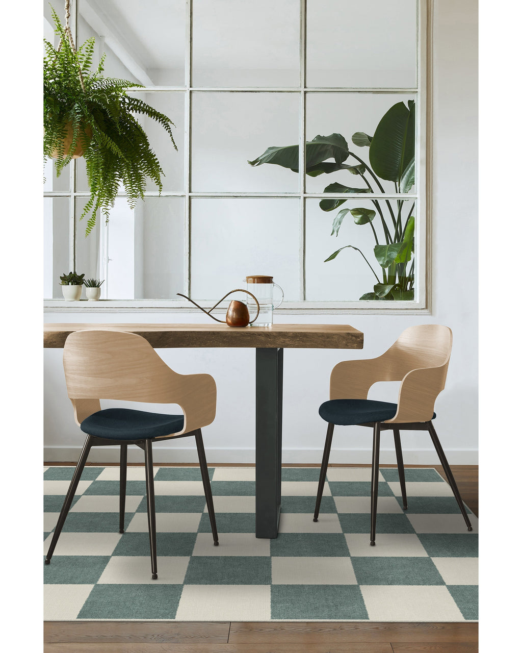 Jaque Checkered Slate Green Rug