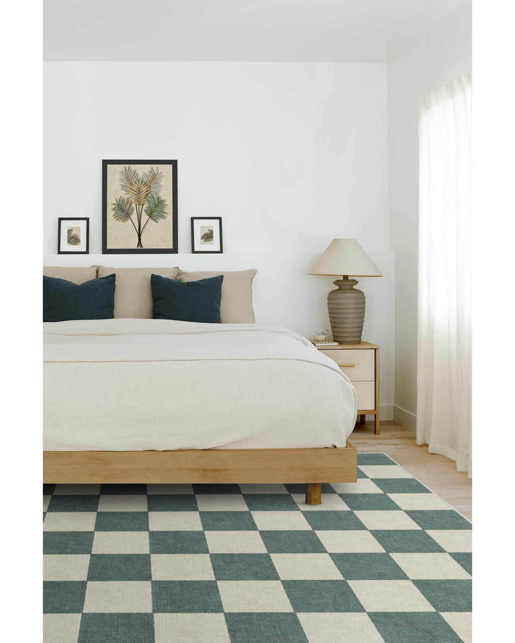 Jaque Checkered Slate Green Flatwoven Rug