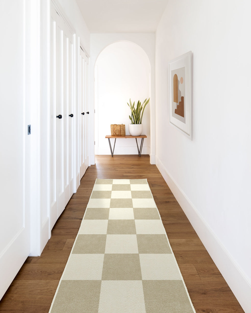 Jaque Checkered Stone Flatwoven Rug