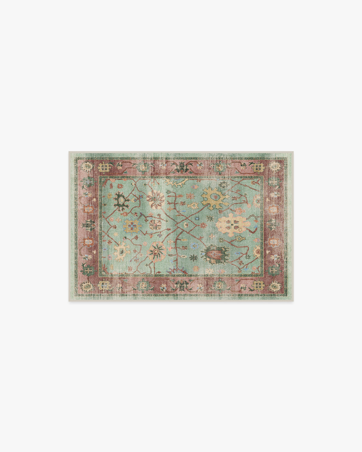 Jemima Sage and Rosewood Flatwoven Rug