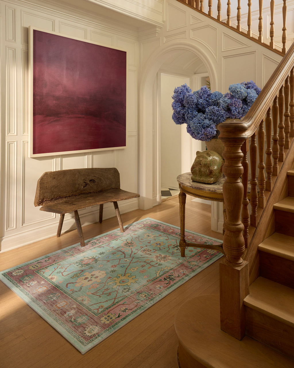 Jemima Sage and Rosewood Flatwoven Rug
