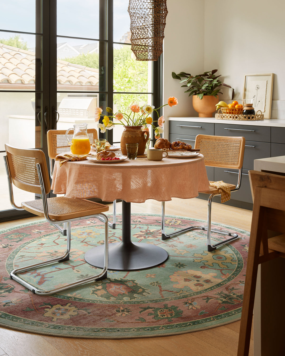 Jemima Sage and Rosewood Flatwoven Rug