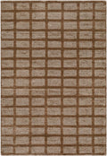 Pumoma Brown Modern Minimalist Handmade Area Rug