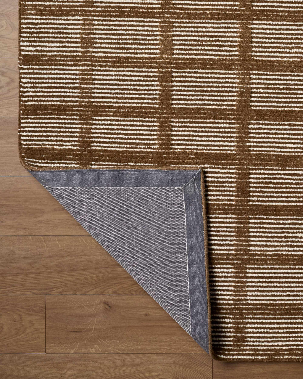 Pumoma Brown Modern Minimalist Handmade Area Rug