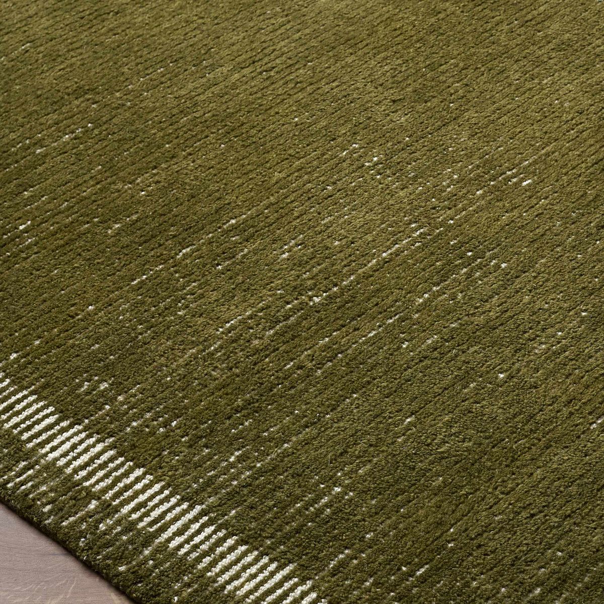 Tufape Green Modern Minimalist Handmade Area Rug
