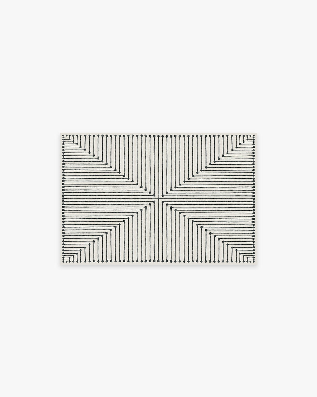 Inkdrop Black & Ivory Flatwoven Rug by Jonathan Adler