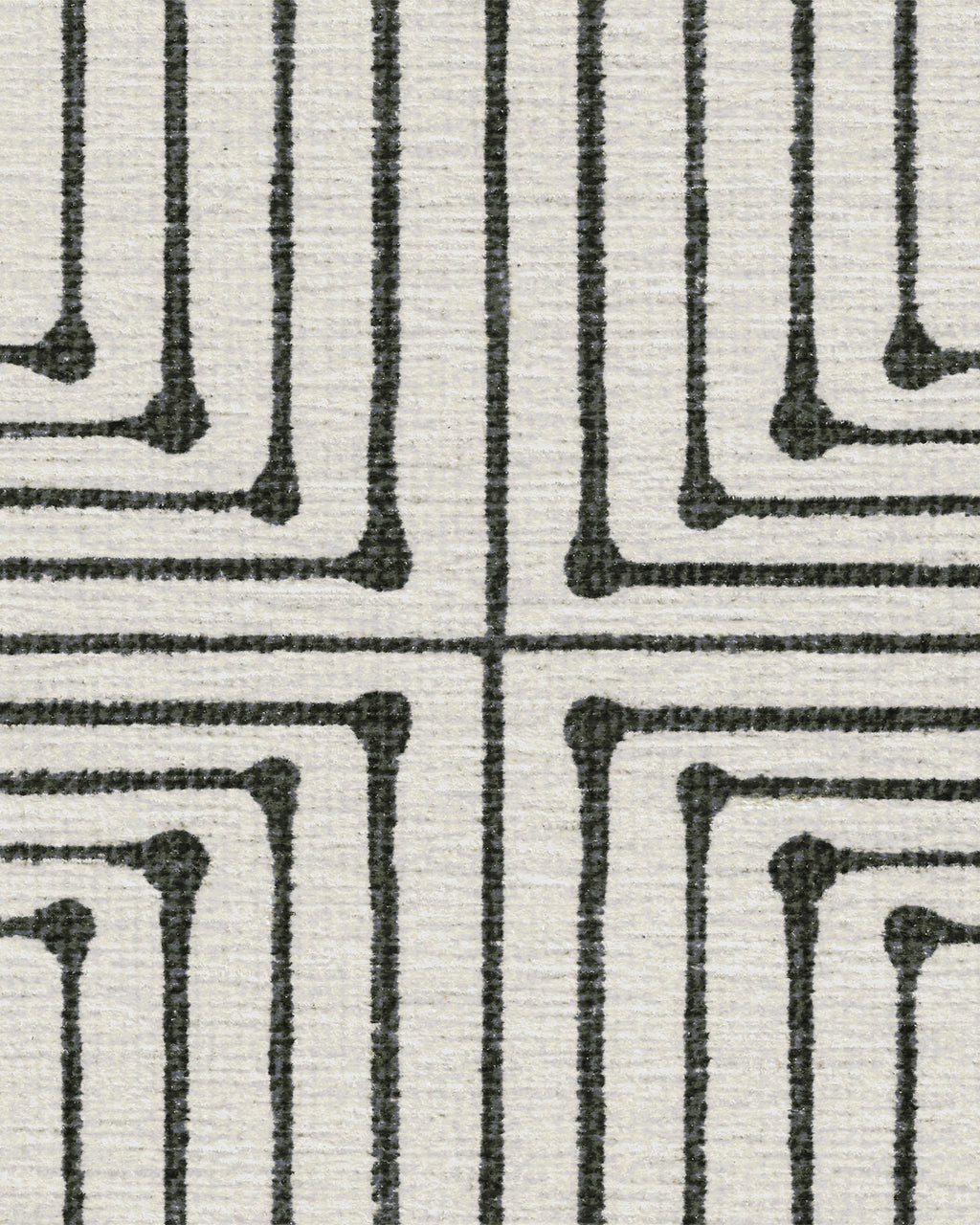 Inkdrop Black & Ivory Rug by Jonathan Adler