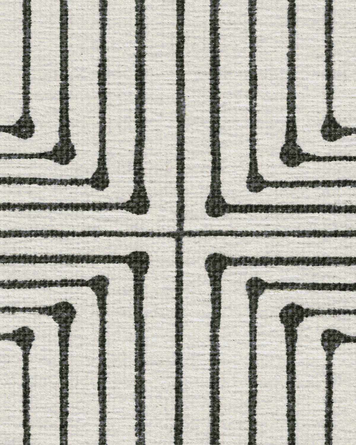 Inkdrop Black & Ivory Rug by Jonathan Adler