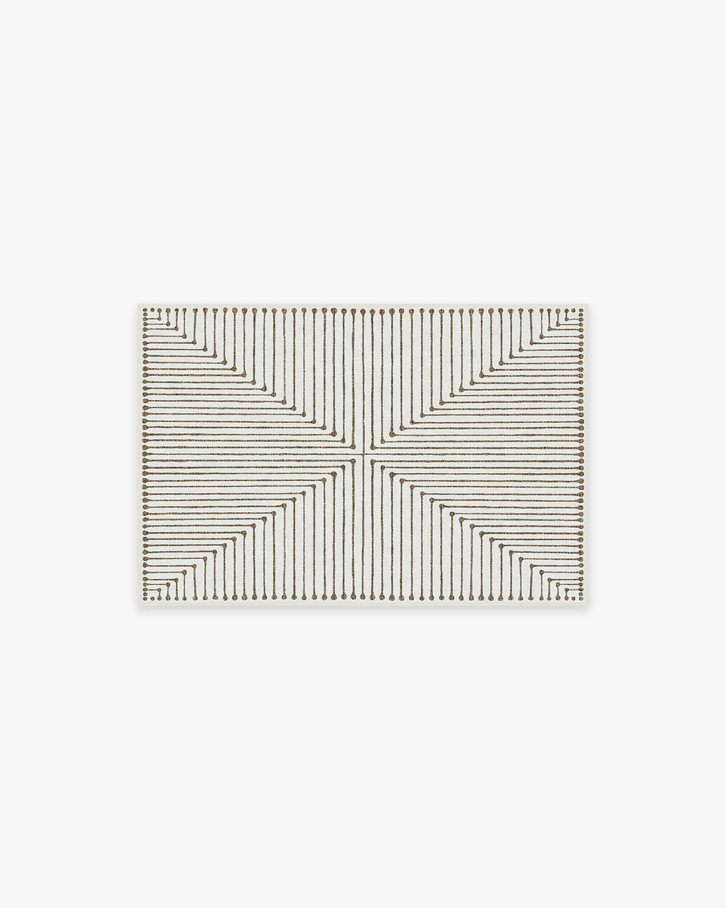 Inkdrop Camel & Ivory Flatwoven Rug by Jonathan Adler