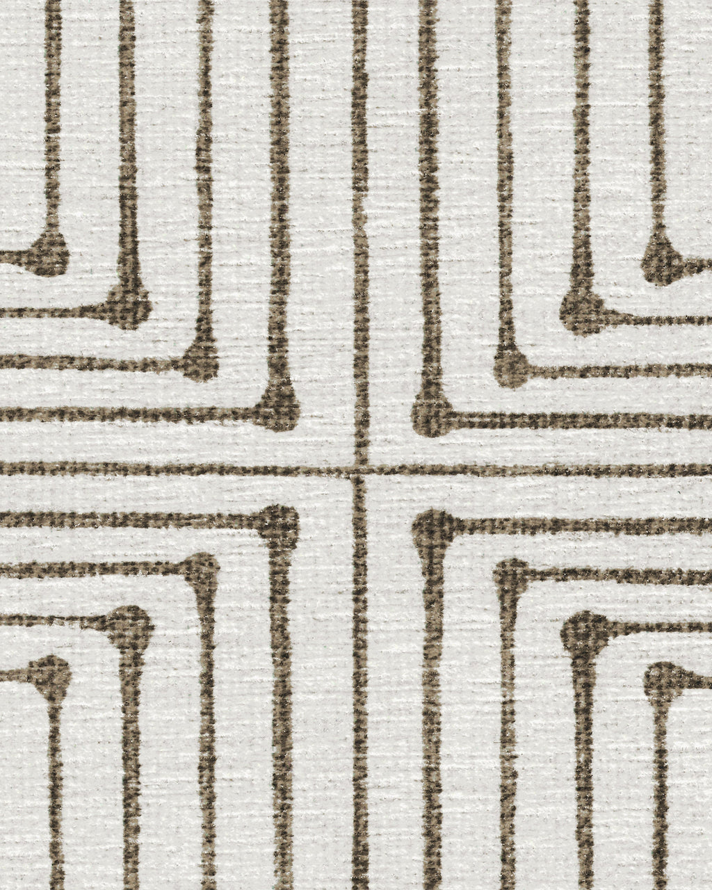 Inkdrop Camel & Ivory Flatwoven Rug by Jonathan Adler