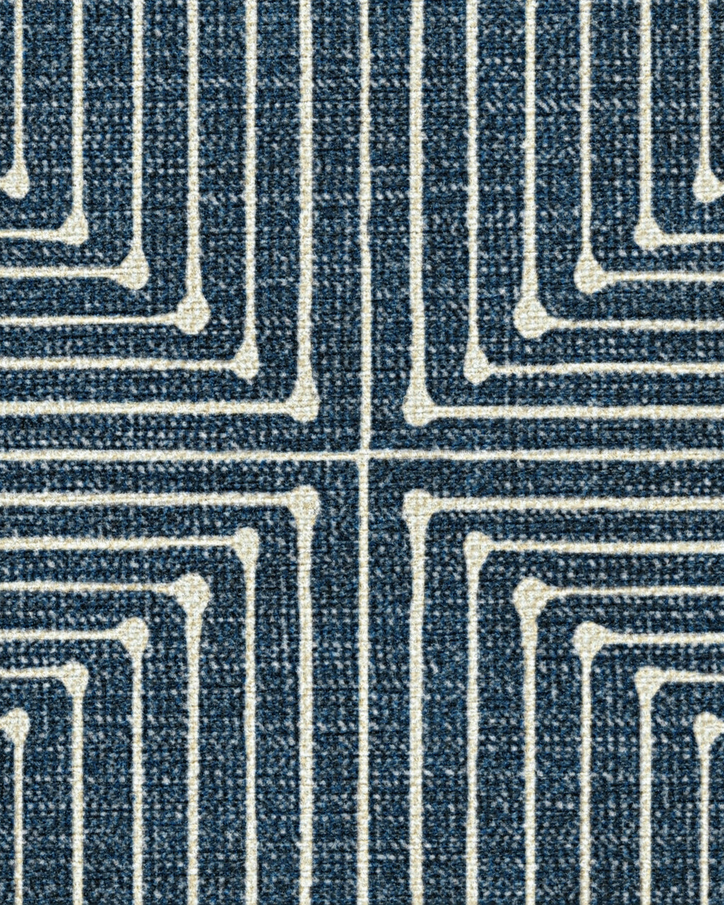 Inkdrop Lapis Blue Flatwoven Rug by Jonathan Adler