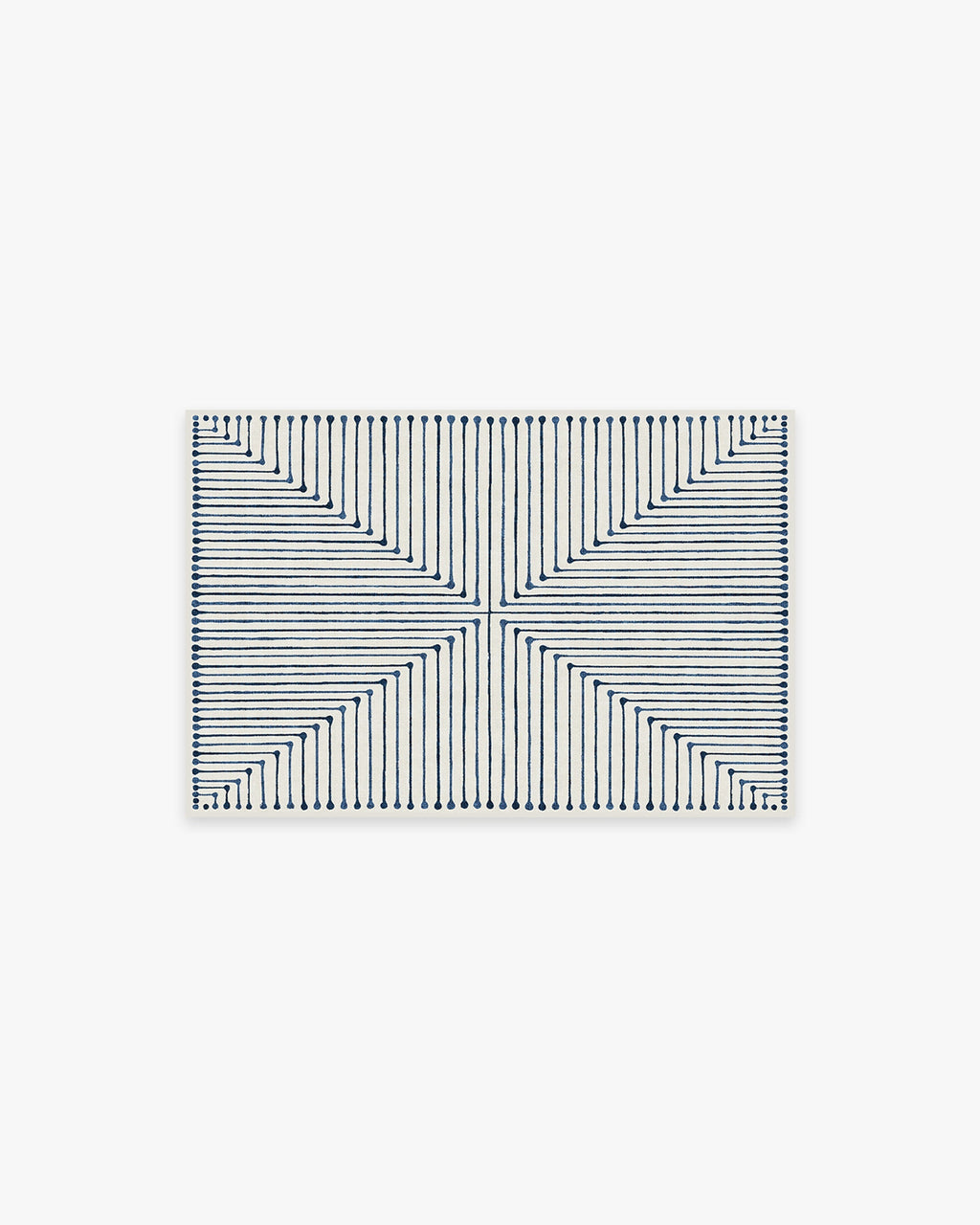 Inkdrop Slate Blue Flatwoven Rug by Jonathan Adler