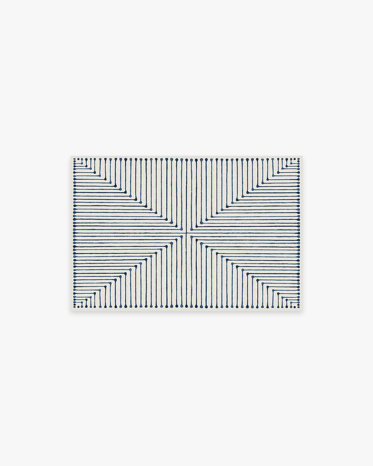 Inkdrop Slate Blue Flatwoven Rug by Jonathan Adler