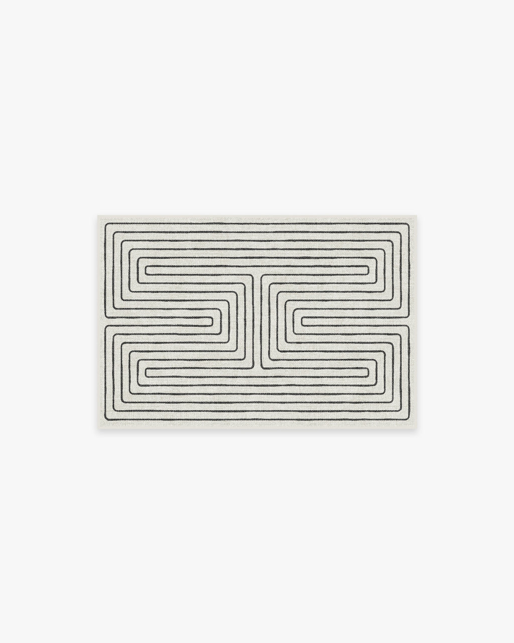 Labyrinth Black & Ivory Flatwoven Rug by Jonathan Adler