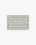 Labyrinth Black & Ivory Flatwoven Rug by Jonathan Adler