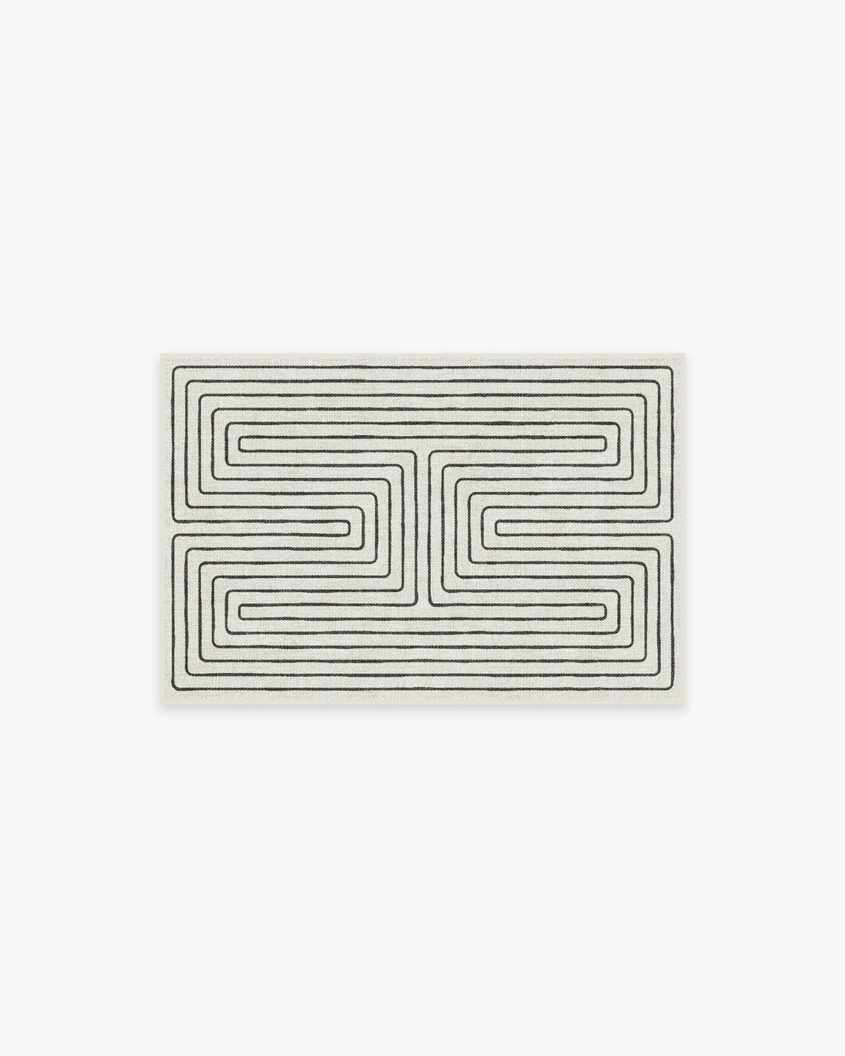 Labyrinth Black & Ivory Flatwoven Rug by Jonathan Adler
