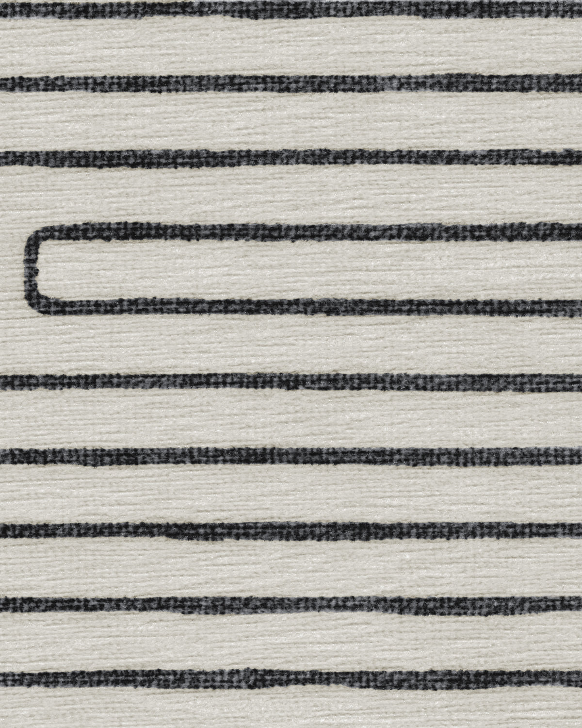 Labyrinth Black & Ivory Flatwoven Rug by Jonathan Adler