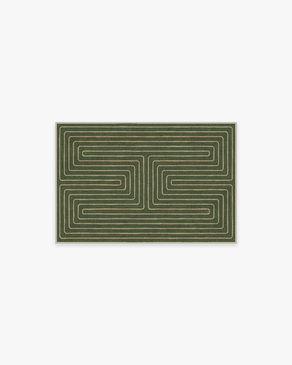 Labyrinth Fern Green Flatwoven Rug by Jonathan Adler