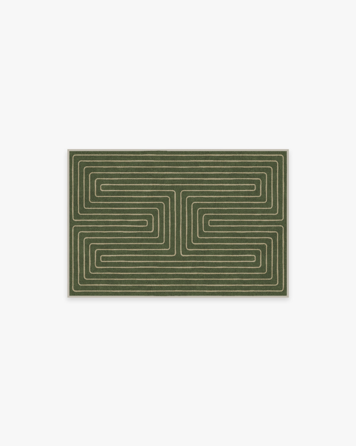 Labyrinth Fern Green Flatwoven Rug by Jonathan Adler
