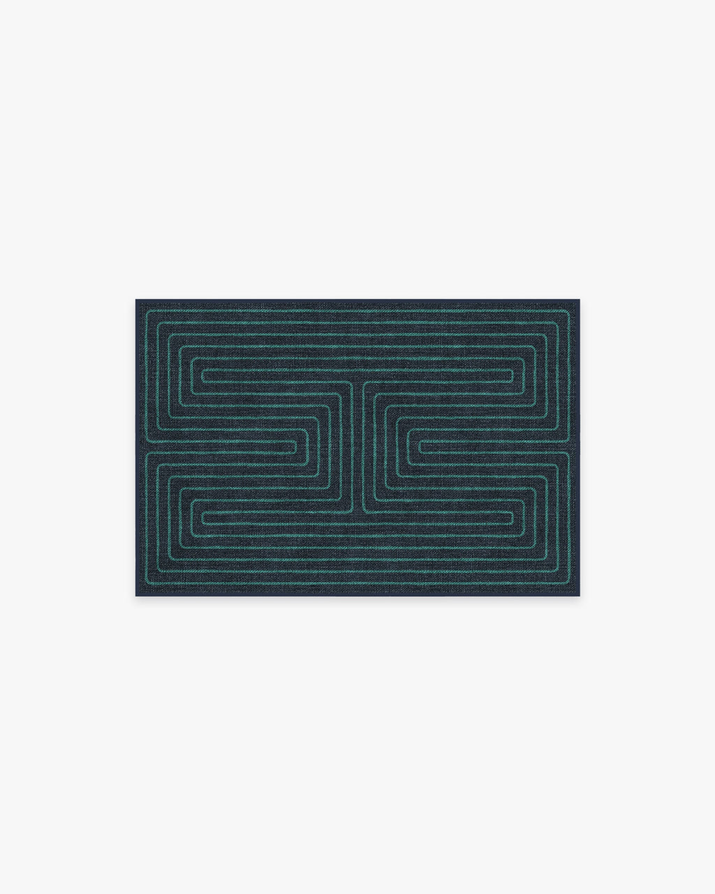 Labyrinth Navy & Teal Rug by Jonathan Adler