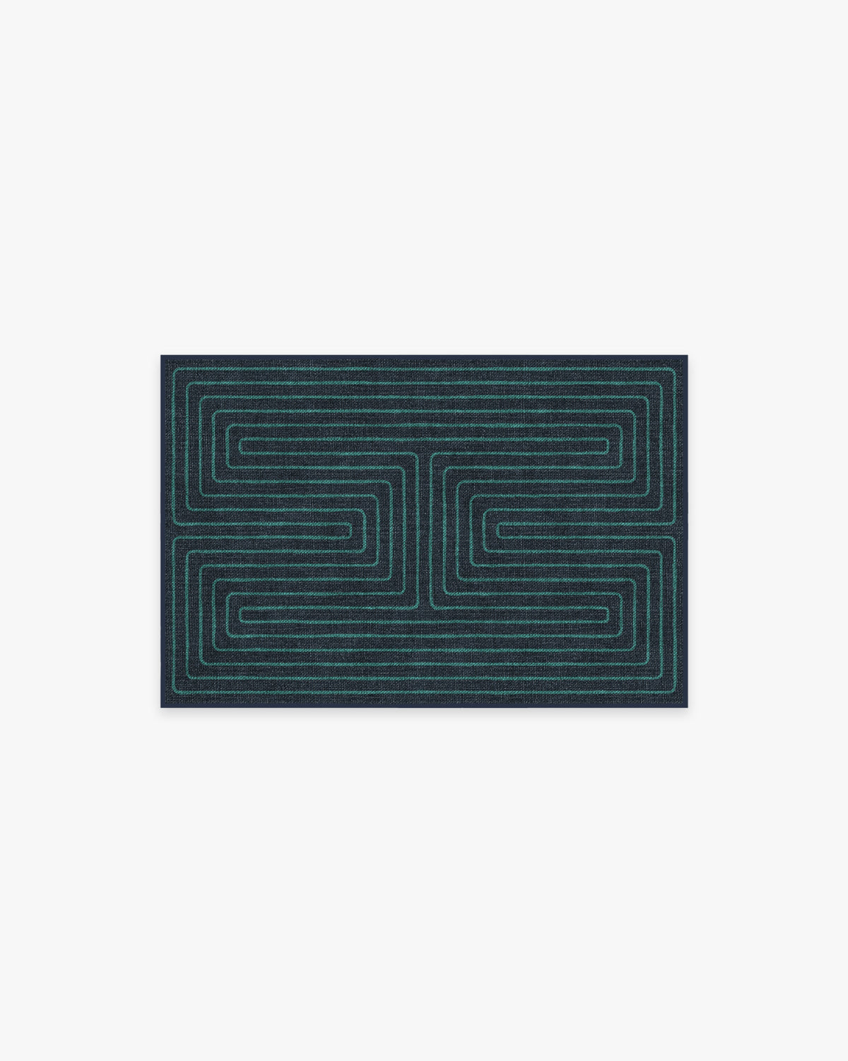 Labyrinth Navy & Teal Rug by Jonathan Adler