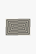 Op Art Charcoal Rug by Jonathan Adler