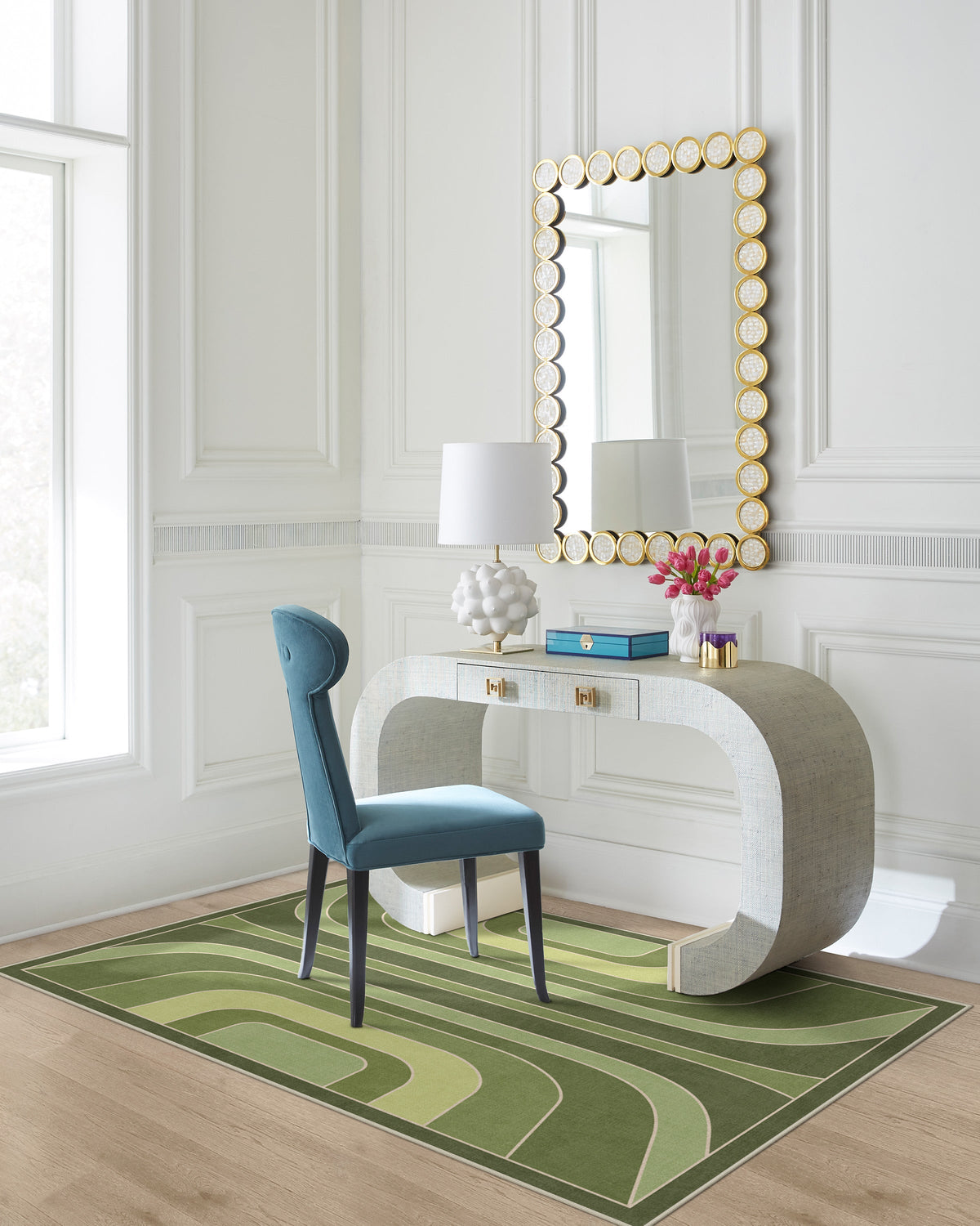Paradox Green Rug by Jonathan Adler