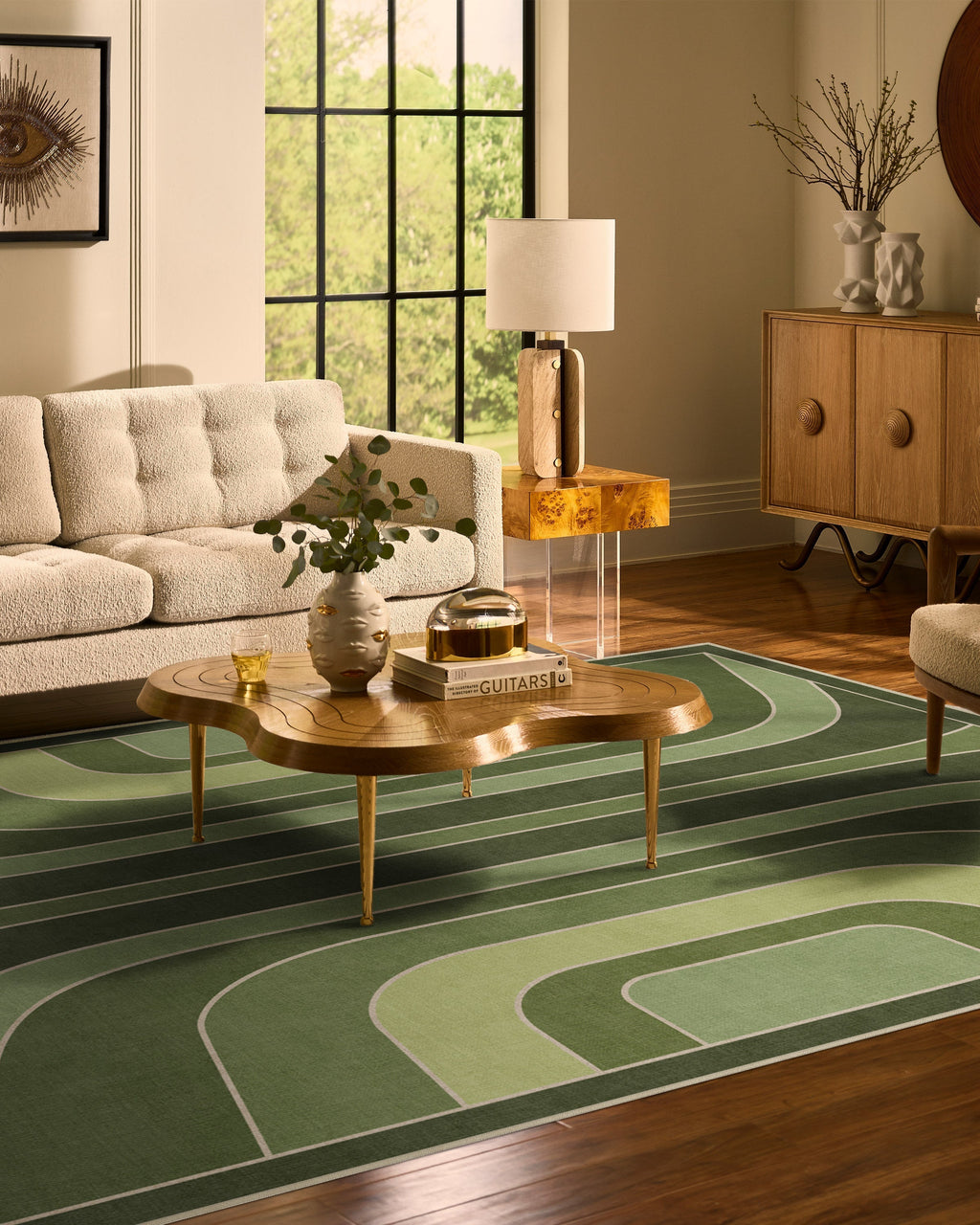 Paradox Green Rug by Jonathan Adler