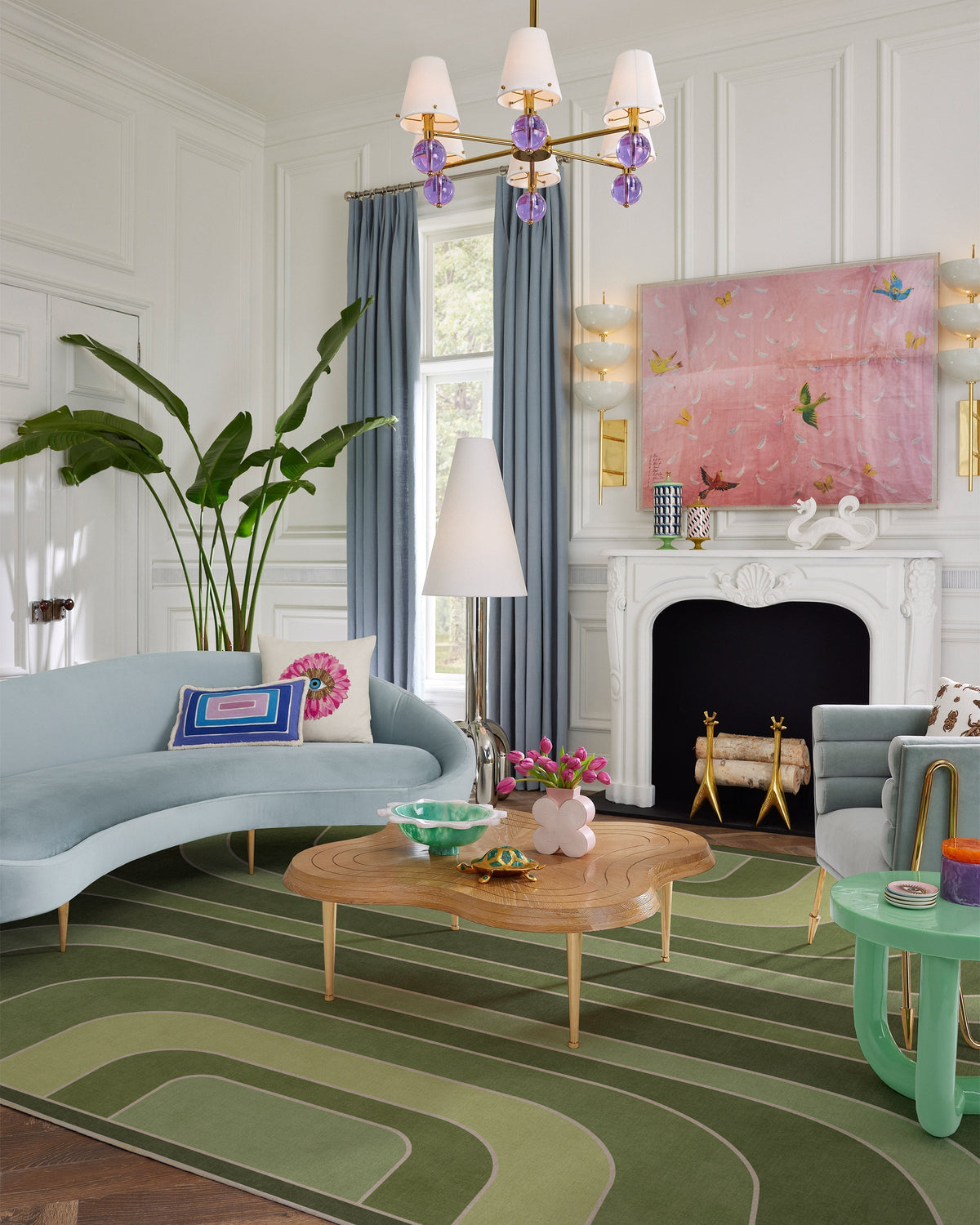 Paradox Green Rug by Jonathan Adler