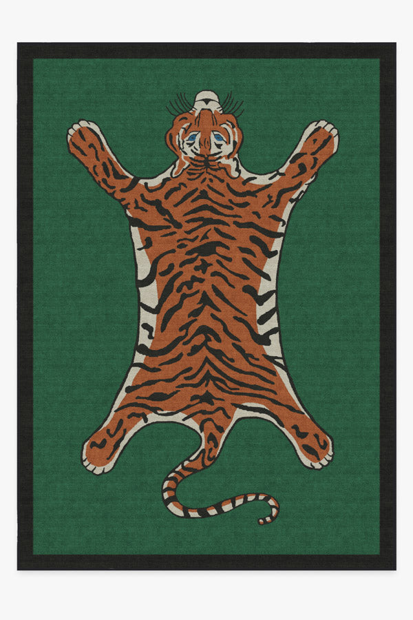 Tiger Emerald Flatwoven Rug by Jonathan Adler