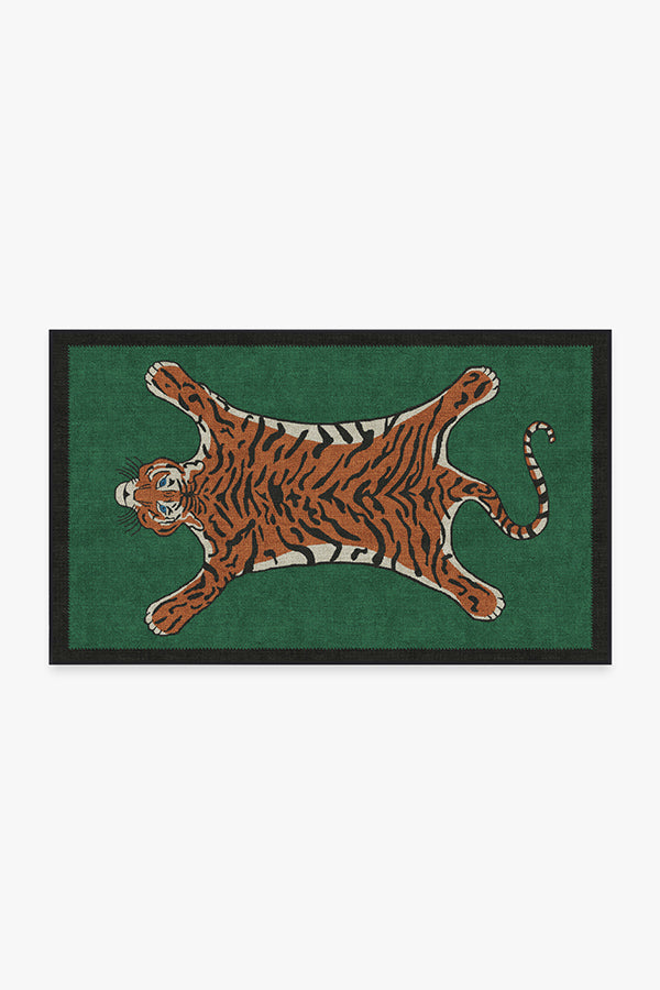 Tiger Emerald Flatwoven Rug by Jonathan Adler