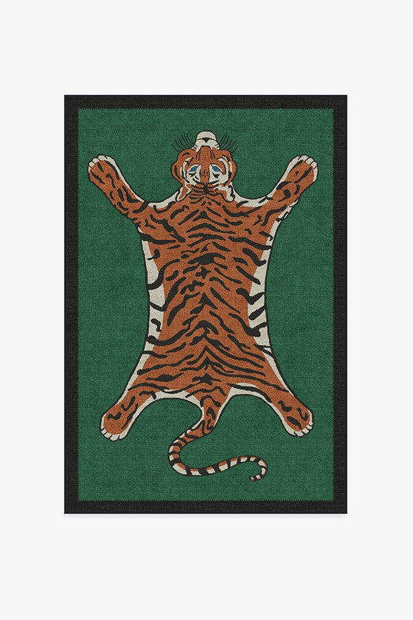 Tiger Emerald Flatwoven Rug by Jonathan Adler