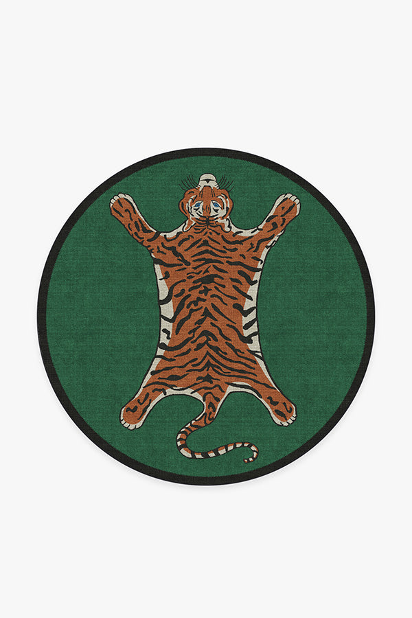 Tiger Emerald Flatwoven Rug by Jonathan Adler
