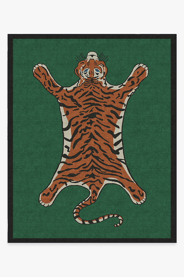 Tiger Emerald Flatwoven Rug by Jonathan Adler