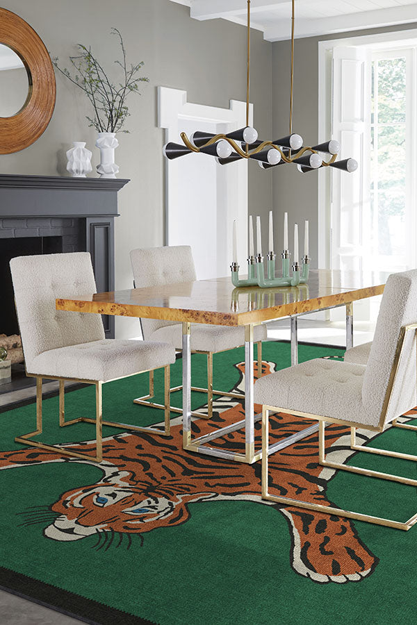 Tiger Emerald Flatwoven Rug by Jonathan Adler