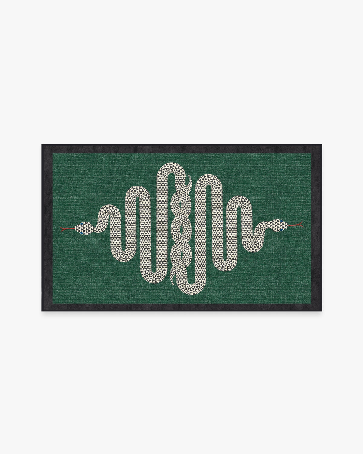 Venom Emerald Flatwoven Rug by Jonathan Adler