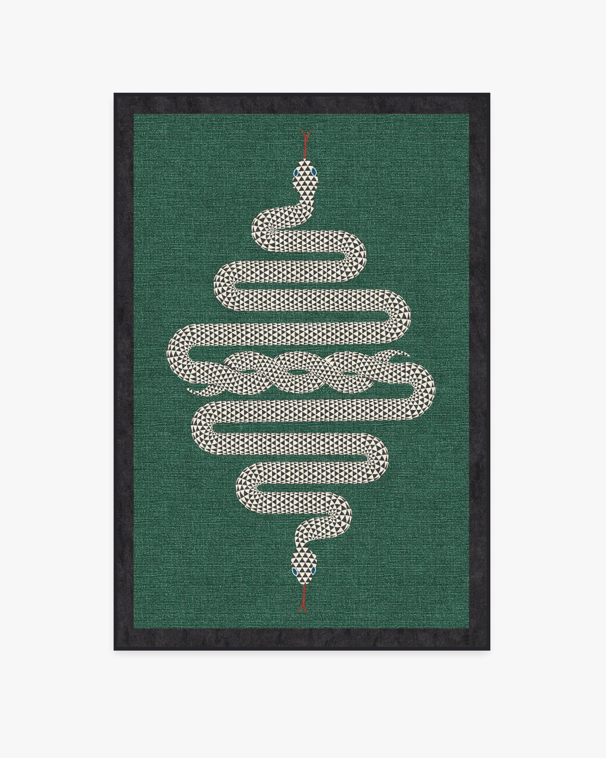 Venom Emerald Flatwoven Rug by Jonathan Adler