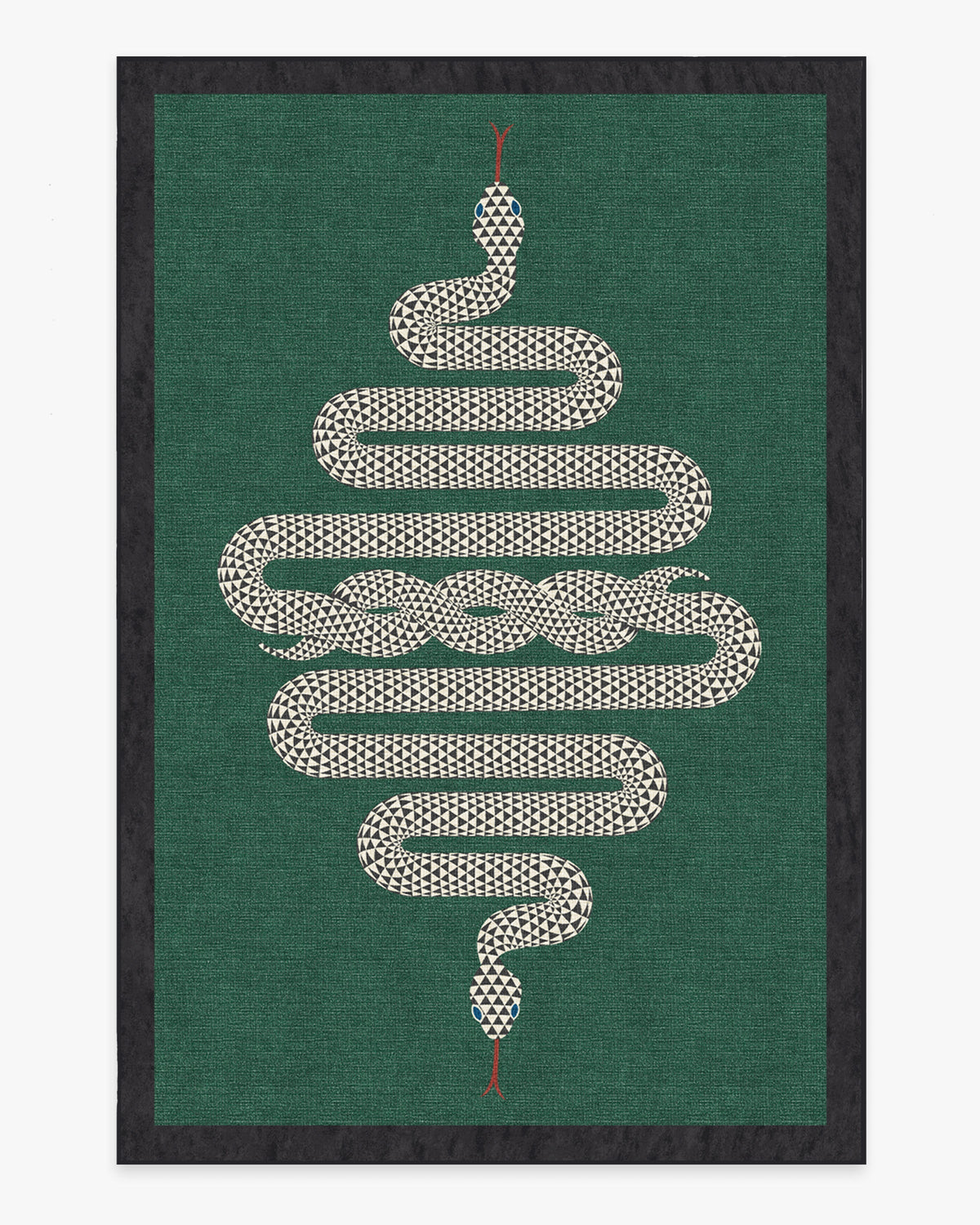 Venom Emerald Flatwoven Rug by Jonathan Adler